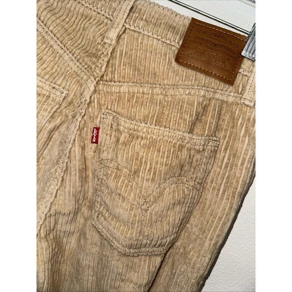 Levis Premium Beige Ribcage Straight Ankle Corduroy Pants Size 26 - Picture 10 of 16